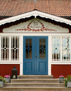 Ytterdörr Pardörr Brenäs i miljö